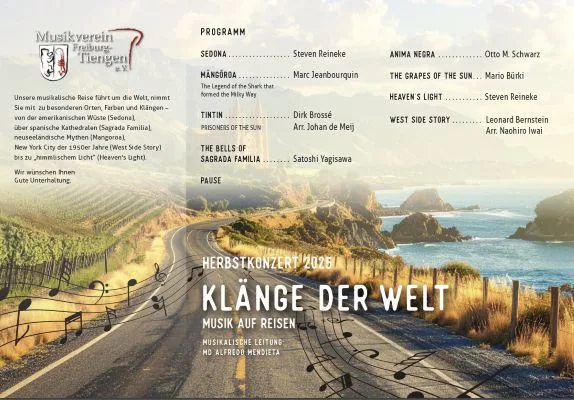 "Klänge der Welt - Musik auf Reisen" Herbstkonzert Musikverein Freiburg Tiengen 29.11.25