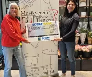 Spendenmarathon EDEKA Markt Tiengen Familie Brand Musikverein Freiburg Tiengen